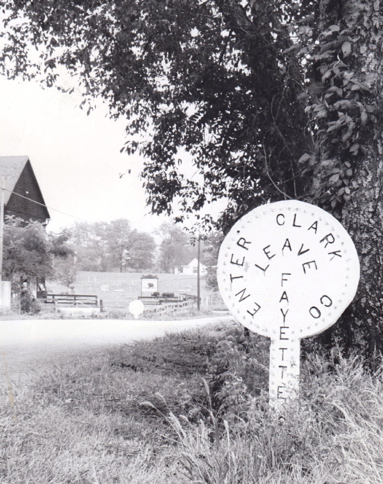 Entering Clark County from Fayette County