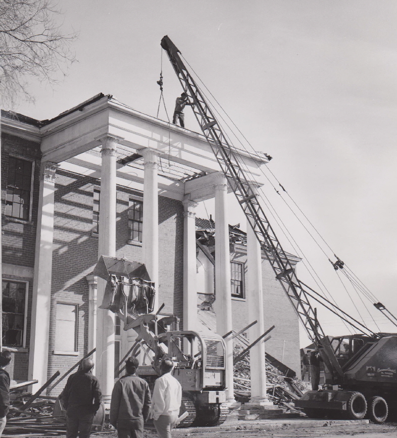 Tearing down Hickman School